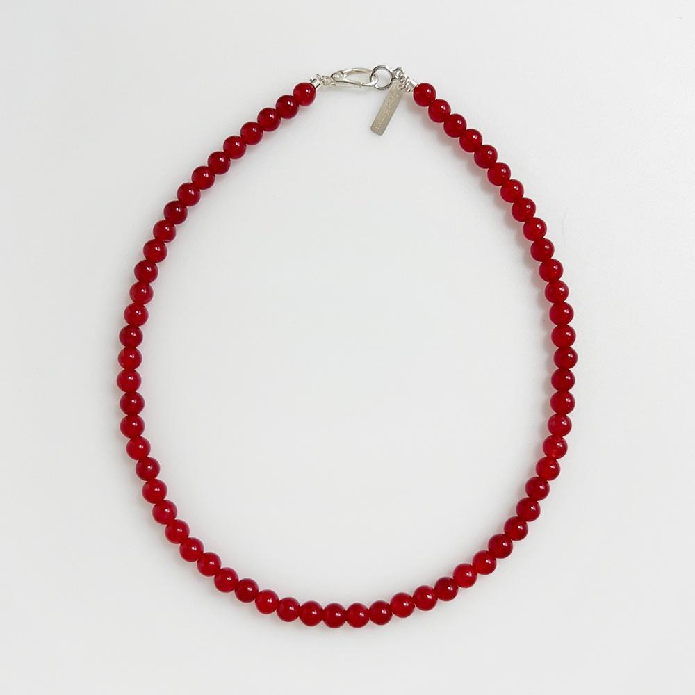 925silver Daily Gemstone Necklace / Red