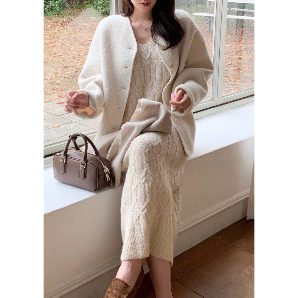 캐시미어 부클 코트