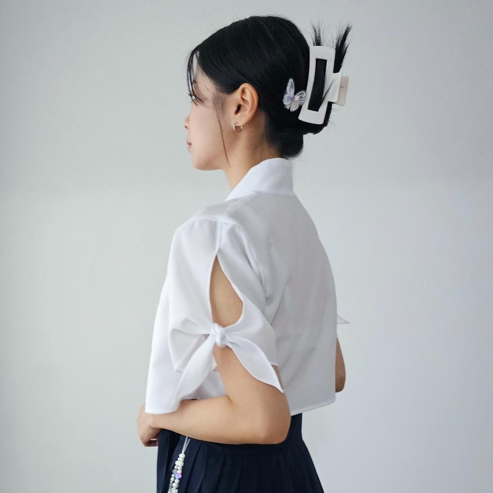 생활한복 큐티뷰티 반팔 셔츠 저고리