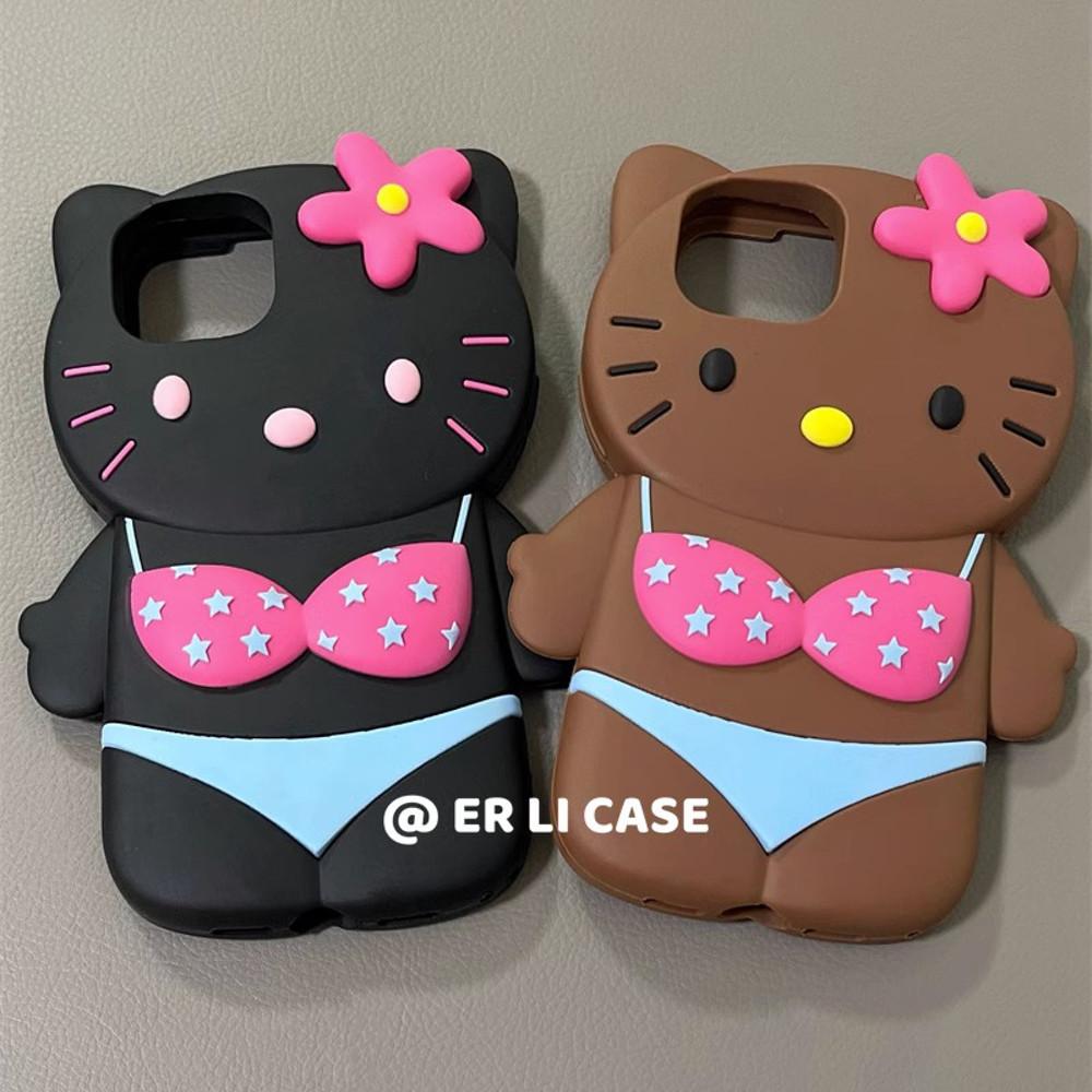 아이폰 헬로키티 케이스 여름 비키니 입은 14 13 12 프로 맥스 키티 실리콘 폰케이스
