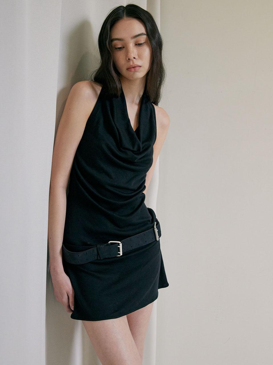 Adele cowl neck dress_black