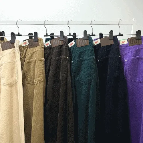 [OOTJ]포크 골덴 코듀로이 와이드 코튼 팬츠