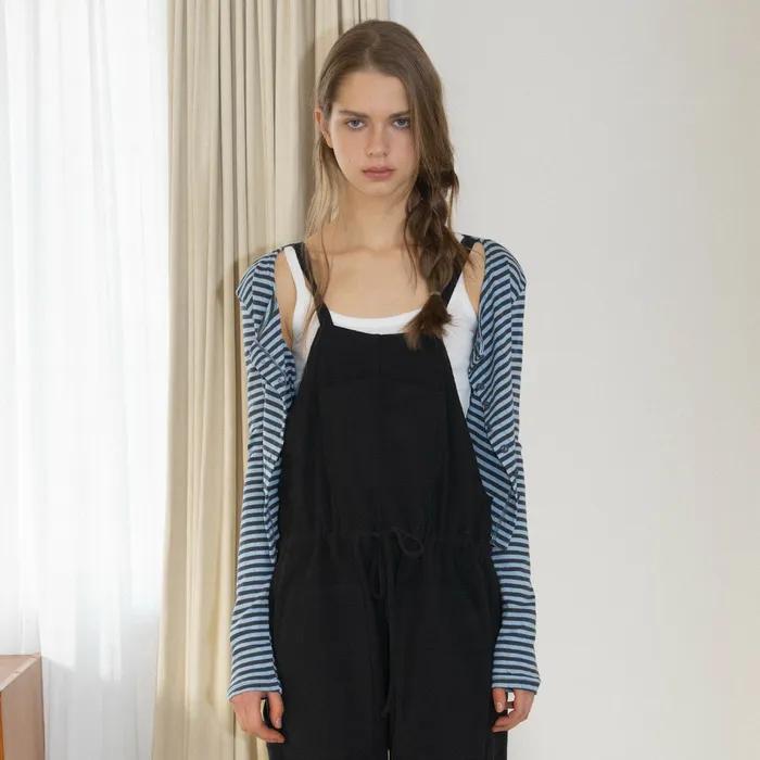 stripe jersey cardigan (blue)