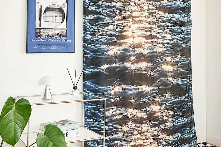 비침없는 쉬폰 패브릭 포스터 가리개커튼(윤슬)