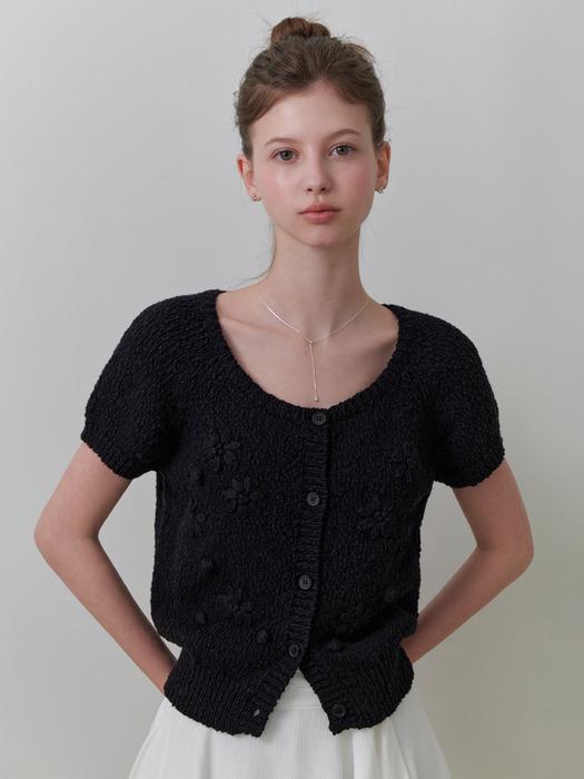 Suzan half cardigan (black)