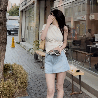 원오프 매듭 티