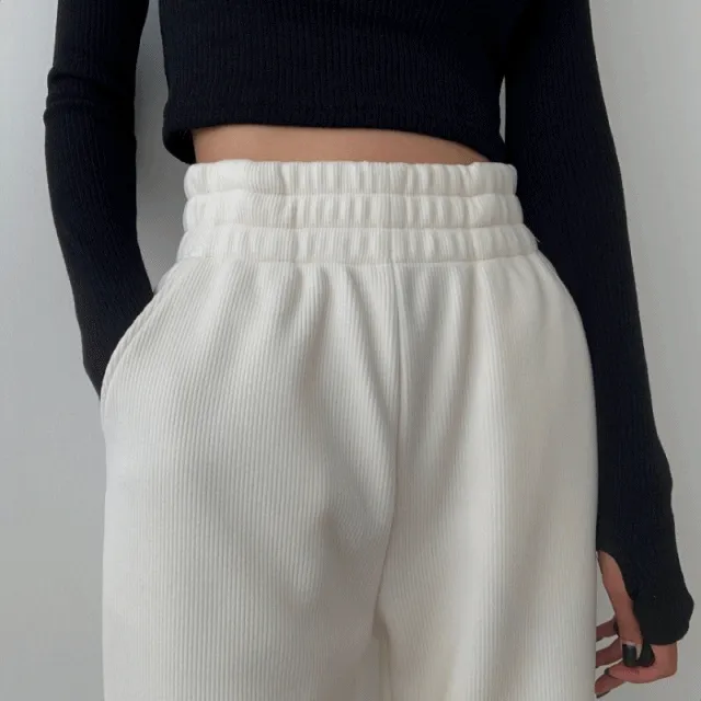 3Col[기장선택/융털,8천장판매✨]﻿코듀로이 융털기모 골덴 롱와이드 조거팬츠