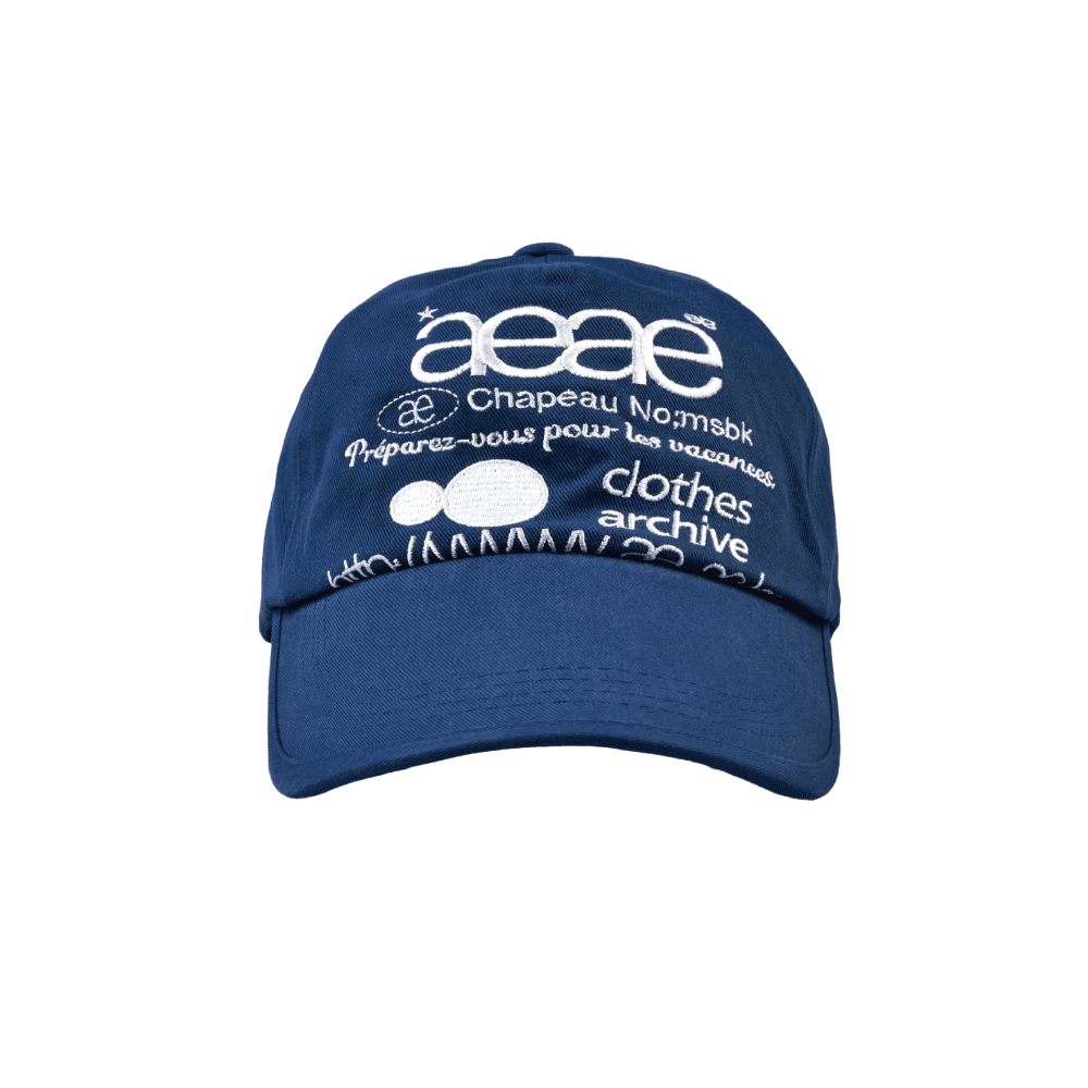 WEB LOGO 5 PANNEL BALL CAP - [BLUE]