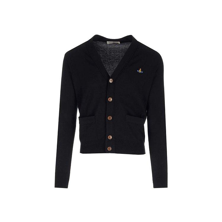 [VIVIENNE WESTWOOD] 23FW ORB 로고 자수 가디건 블랙 2701000I Y000T N401