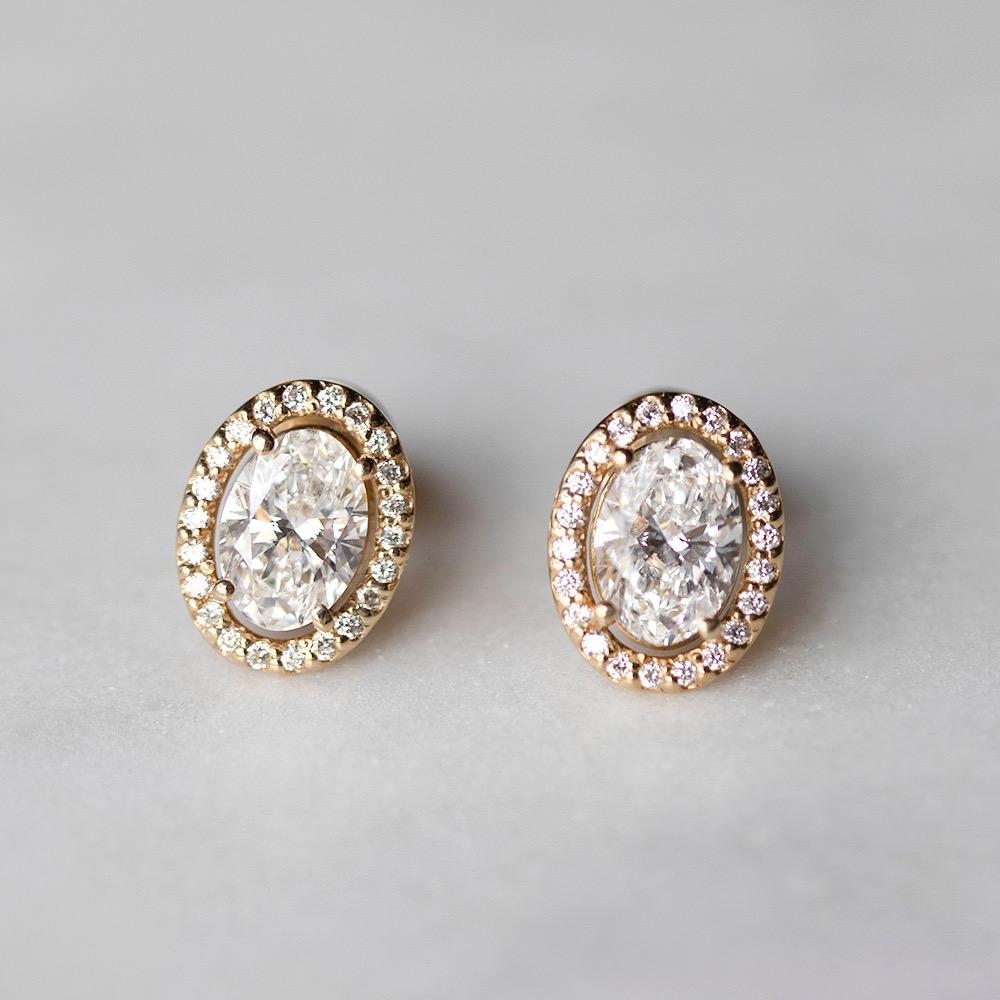 1ct lab-grown diamond bonheur earrings