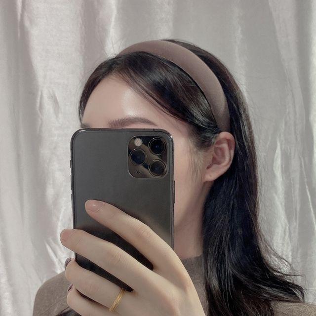 [1+1] 심플 벨벳 볼륨 헤어밴드 머리띠 9컬러