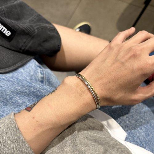 [Bs-387] 925실버 심플 뱅글팔찌 (gold plating)