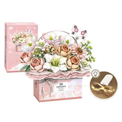 LOZ 빌딩 부케 기프트 박스 심포니핑크 1951 나노블록 - 블록완구 | 쿠팡