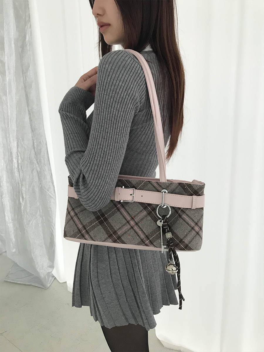 French leather tote bag