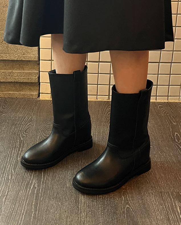 m108 middle boots_ black 5.5cm