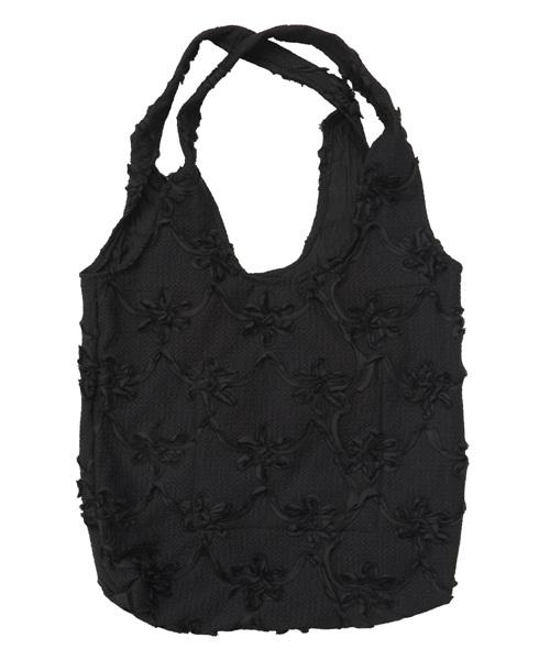 Tote Bag Flower Black