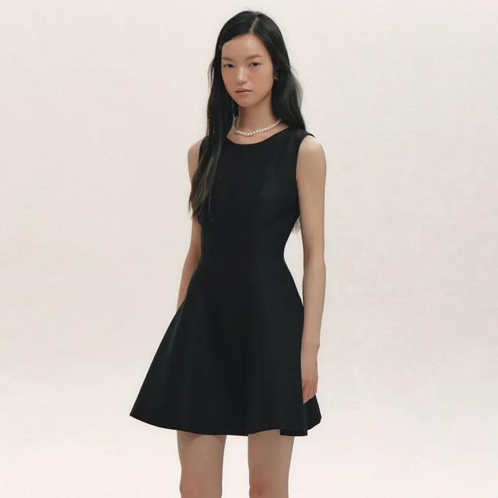 Bud Sleeveless Dress - Mini(WoolSilk)_2colors