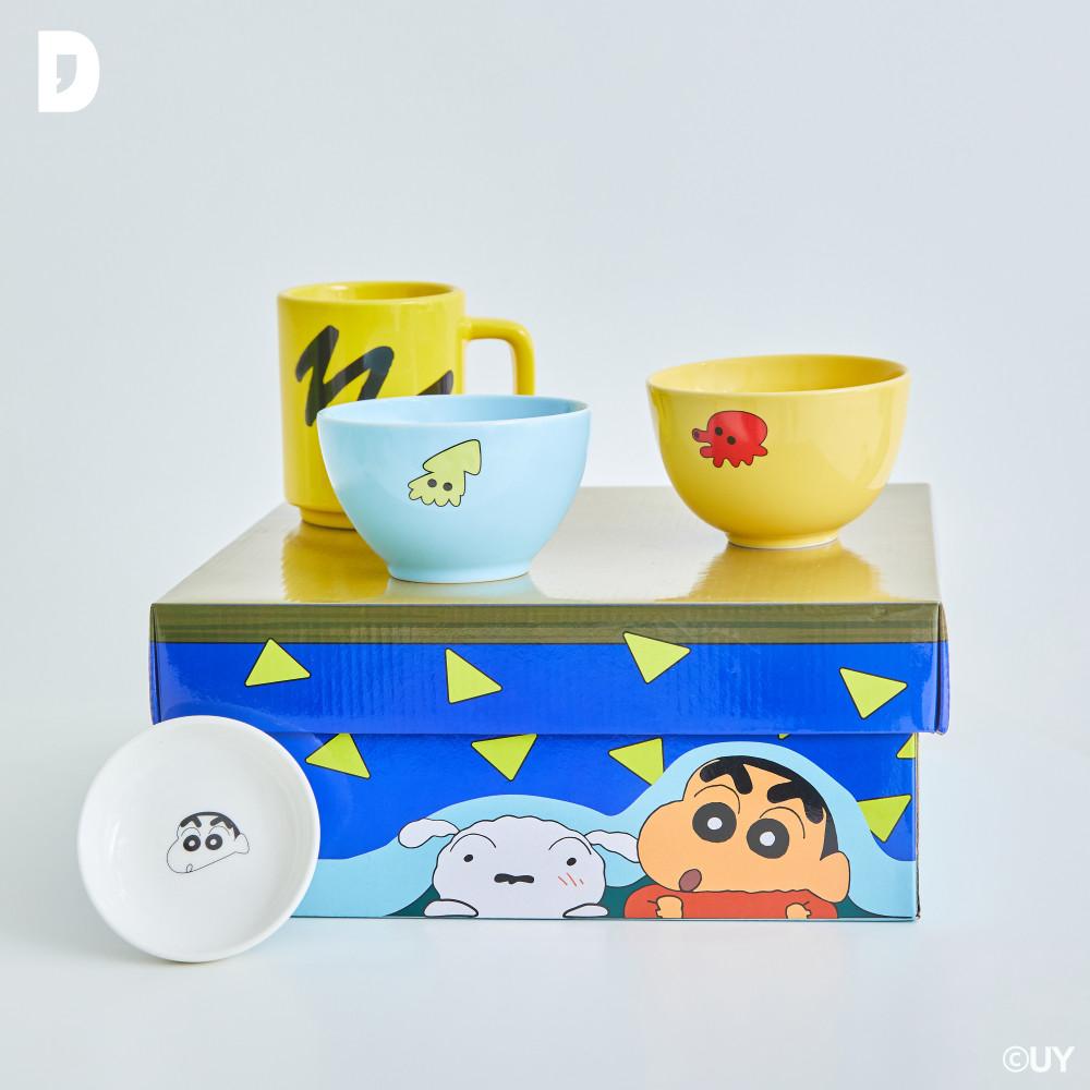 댄꼼마 NEW 짱구 식기세트(4P)(국내 유일 정품,식약처 인증완료)
