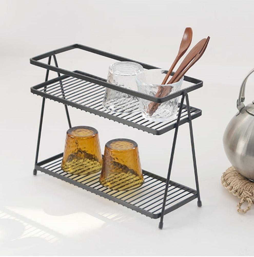 모던 클래식 만능 주방정리 양념선반 2단