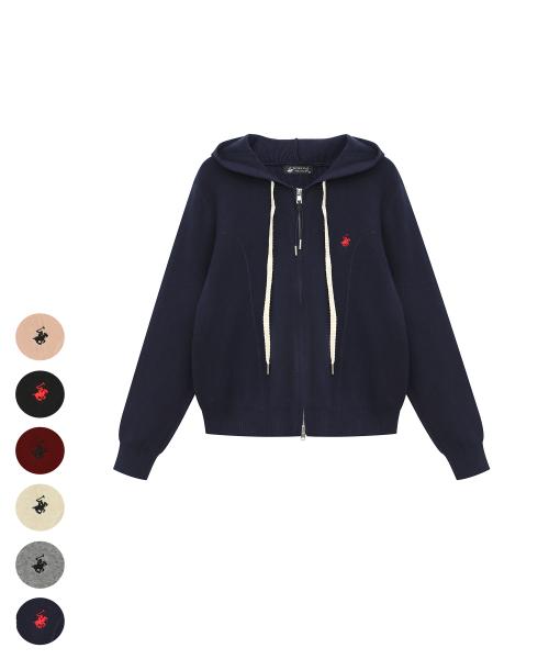 여성 투웨이 스트링 니트 후드 집업 6Color TK027