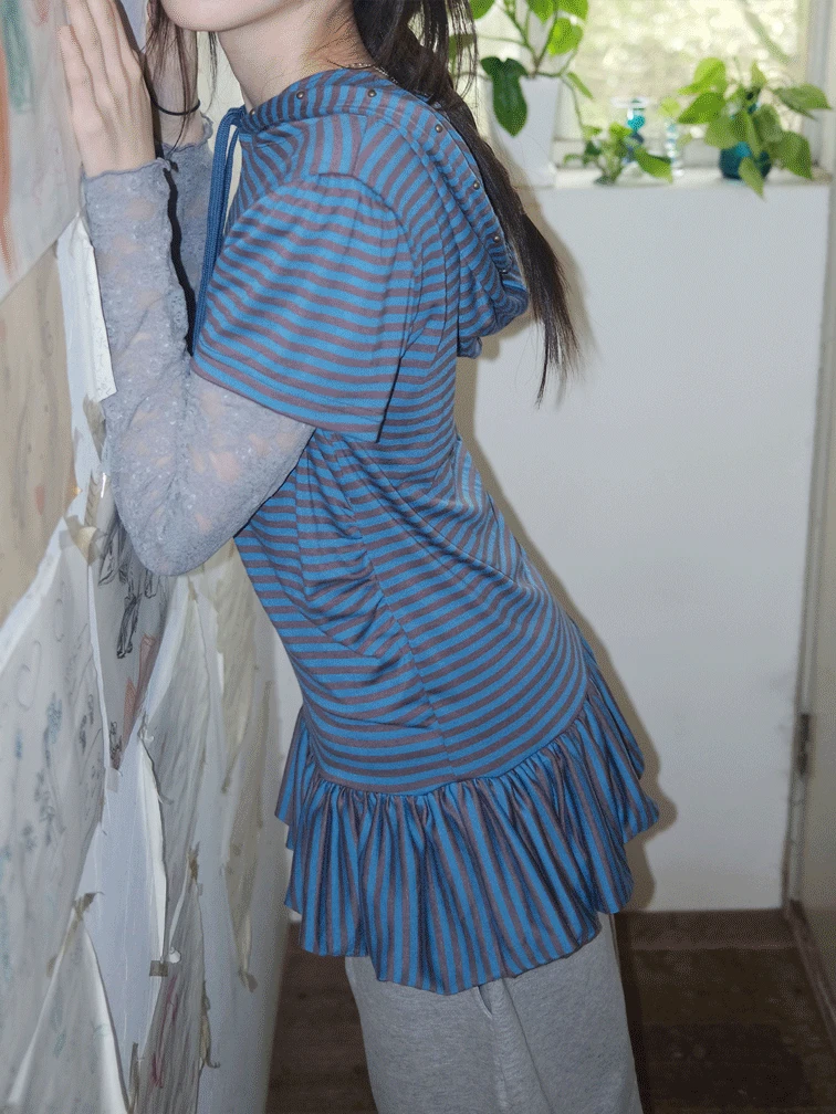 [9.hope] 베리몽 layered hoody (blue)