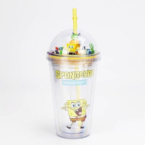 스폰지밥 피규어 빨대 아이스 텀블러 - 텀블러/쉐이커 | 쿠팡
