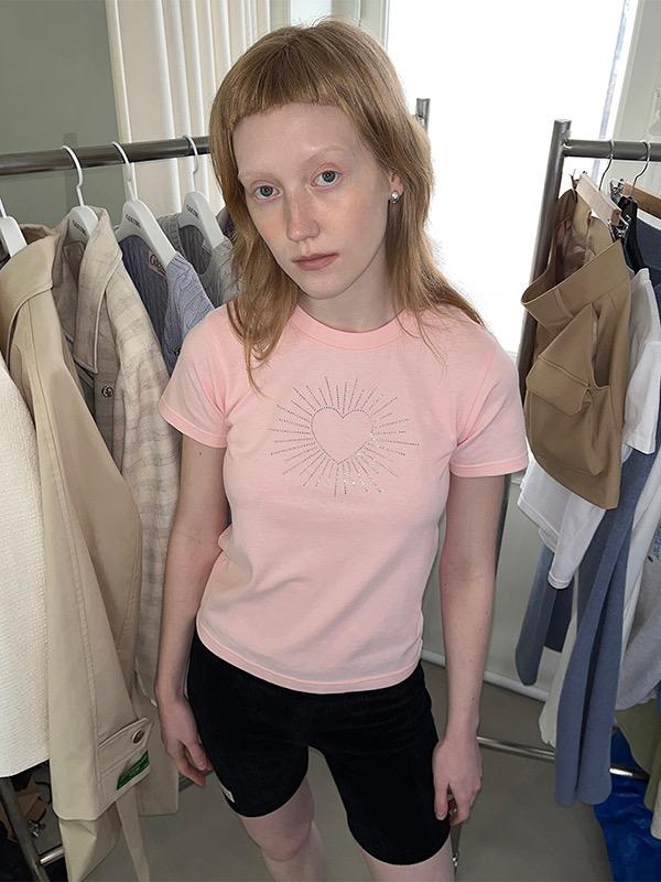23SS LOVE THAT SHINES T-SHIRTS - BABY PINK