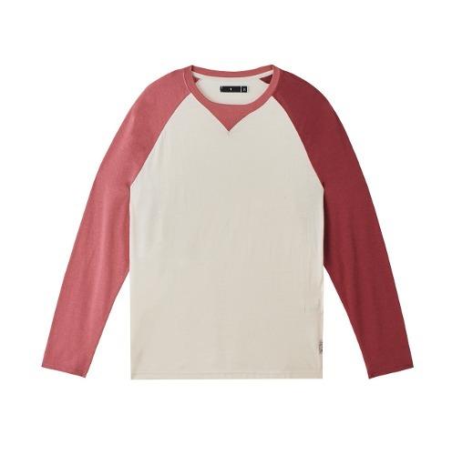 COTTAGE LINEN RAGLAN L/S (PINK/CREAM/BURGUNDY)