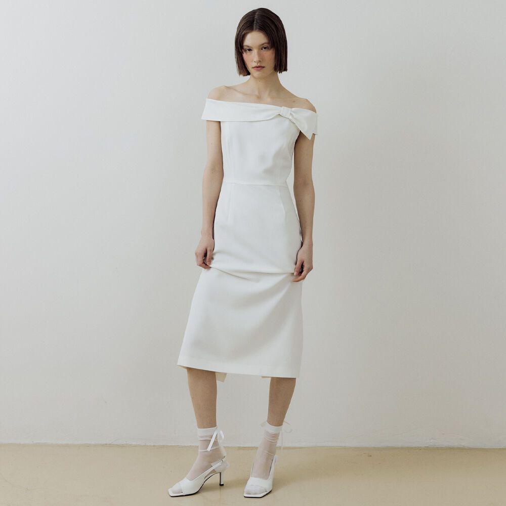 Tie up Ribbon One-piece (ivory)