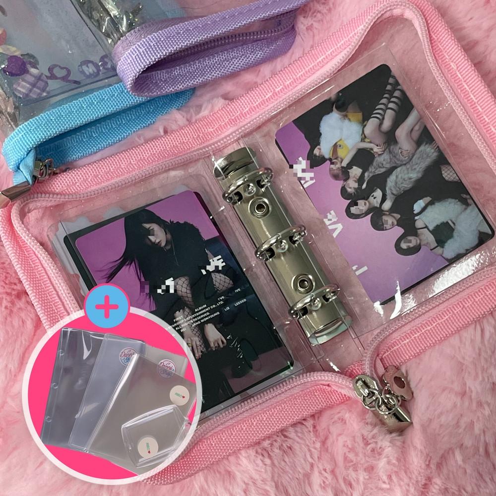 속지포함 다니샵 3공 지퍼 포토카드 바인더 세트 포카 다이어리 미니 앨범