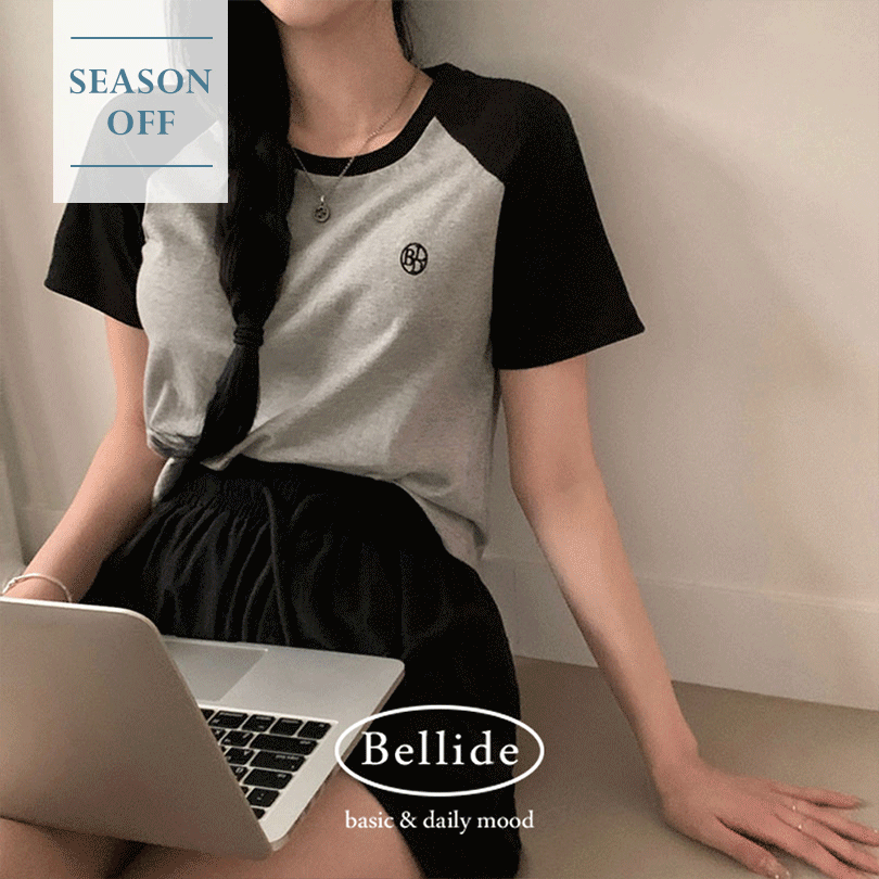 굿바이썸머🌊[벨리드made/소장가치굿]웬디 나그랑 배색 반팔 티셔츠