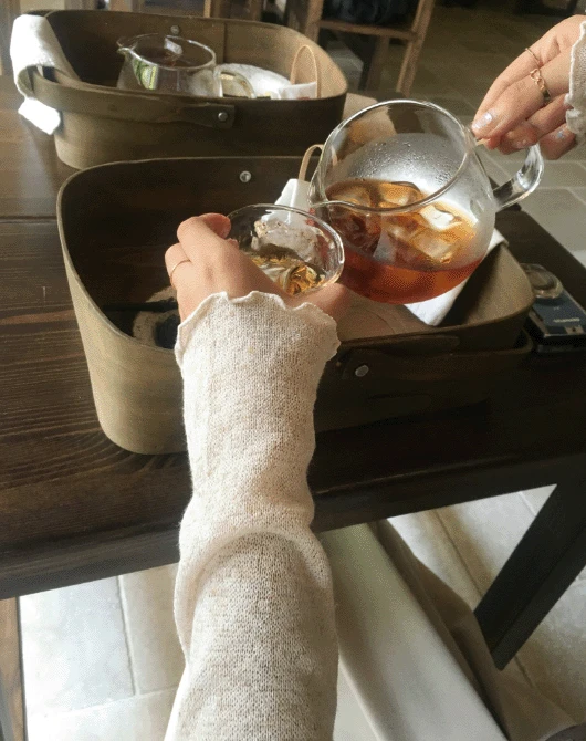 *9/11입고예정*카푸 시스루 물결 t (4color)