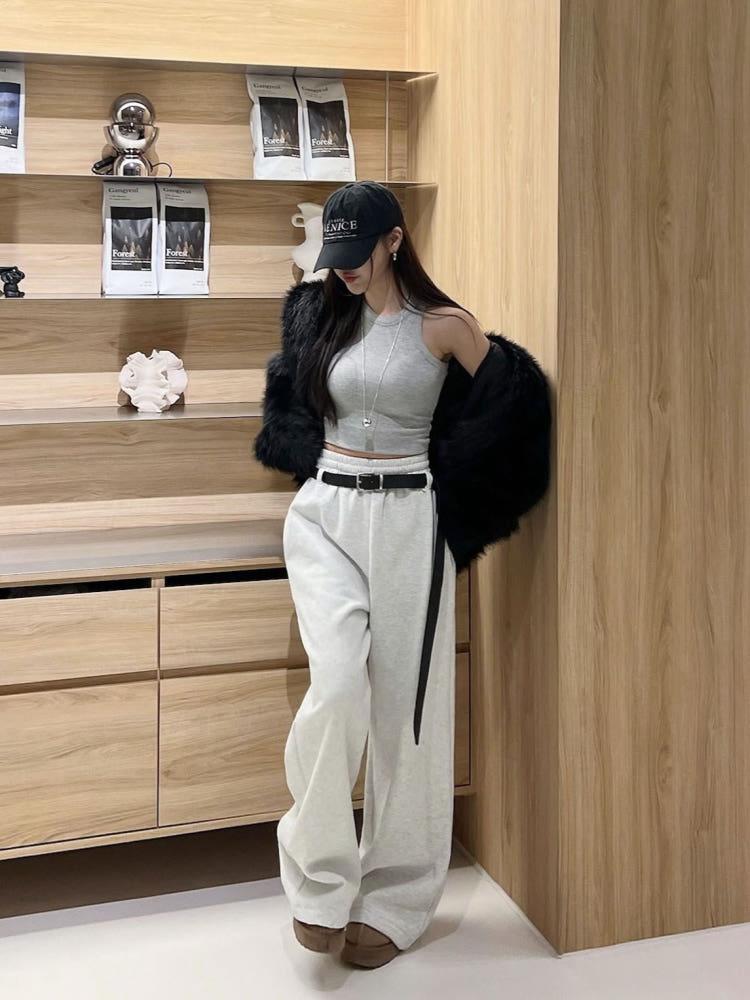 하입 벨트 기모 투웨이 팬츠 3col 조거 가능 로우 키큰여자 유니크 트레이닝 스웻팬츠