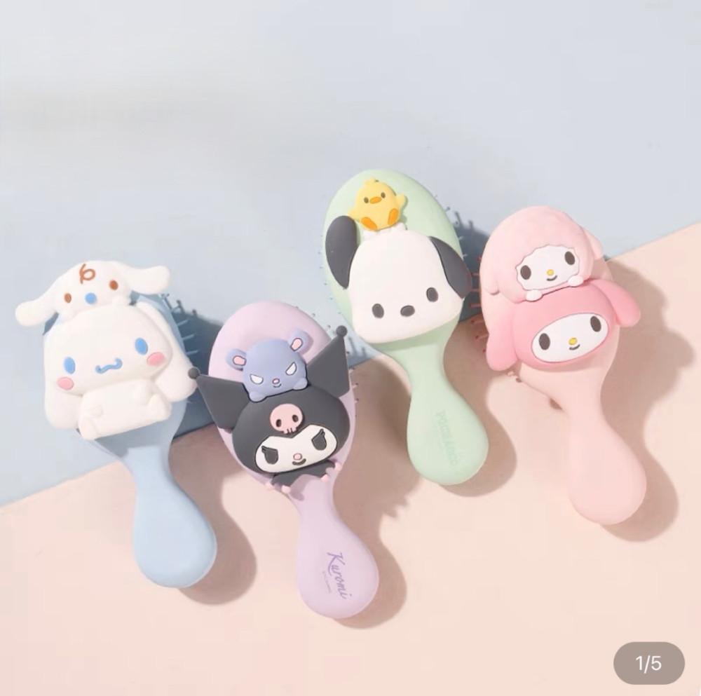 산리오 머리빗 마이멜로디 머리빗 쿠로미빗 포차코 시나모롤