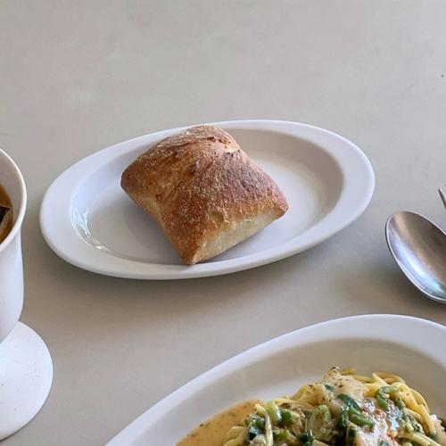 폴바살 화이트 오발 플레이트 3 size