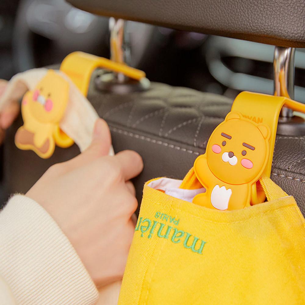 카카오프렌즈 차량용 가방걸이 라이언 춘식이