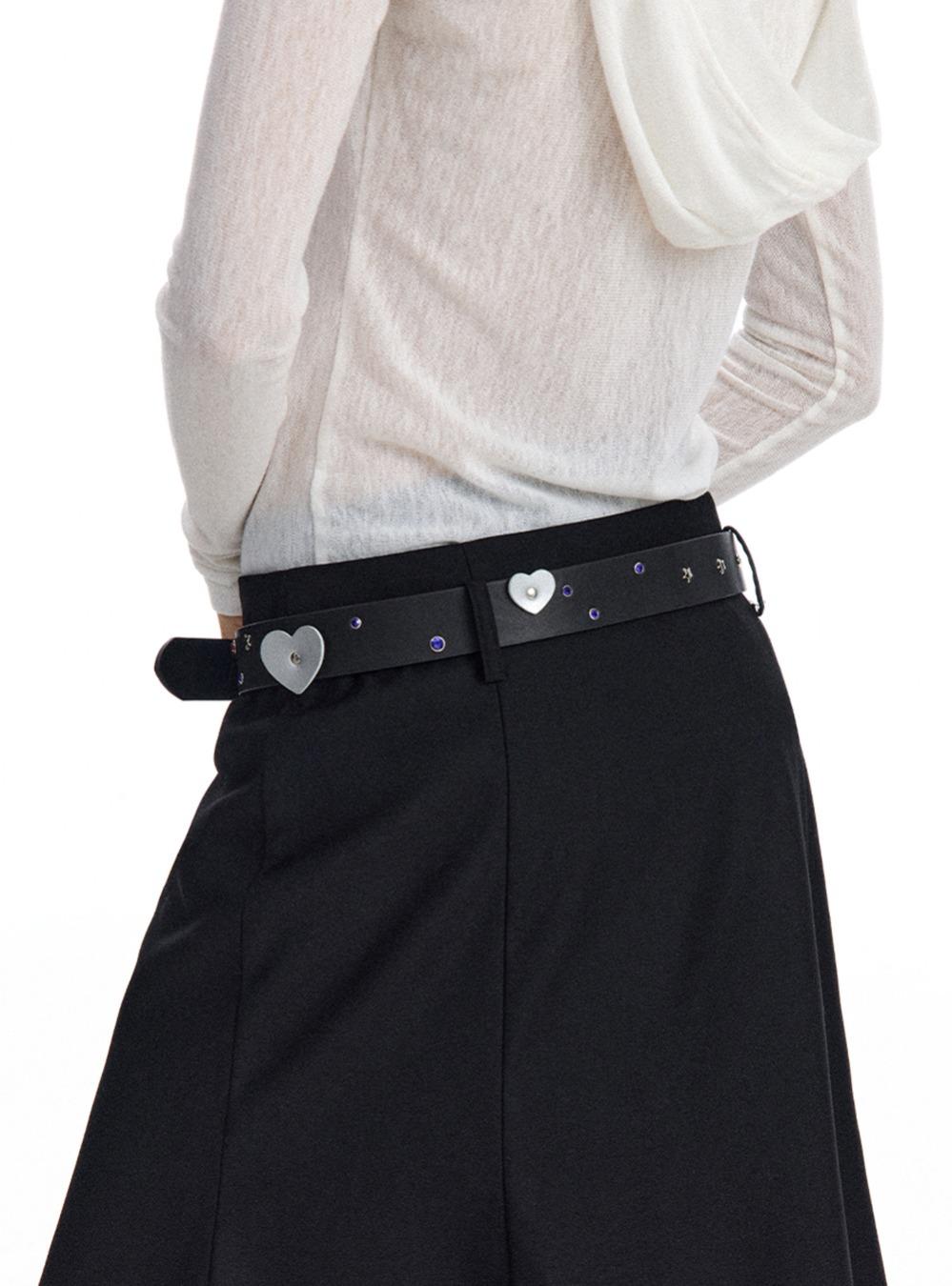 Silver Mood Cowhide Belt