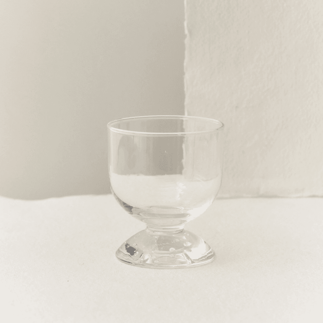 Bubble Water Glass Low Plain Top