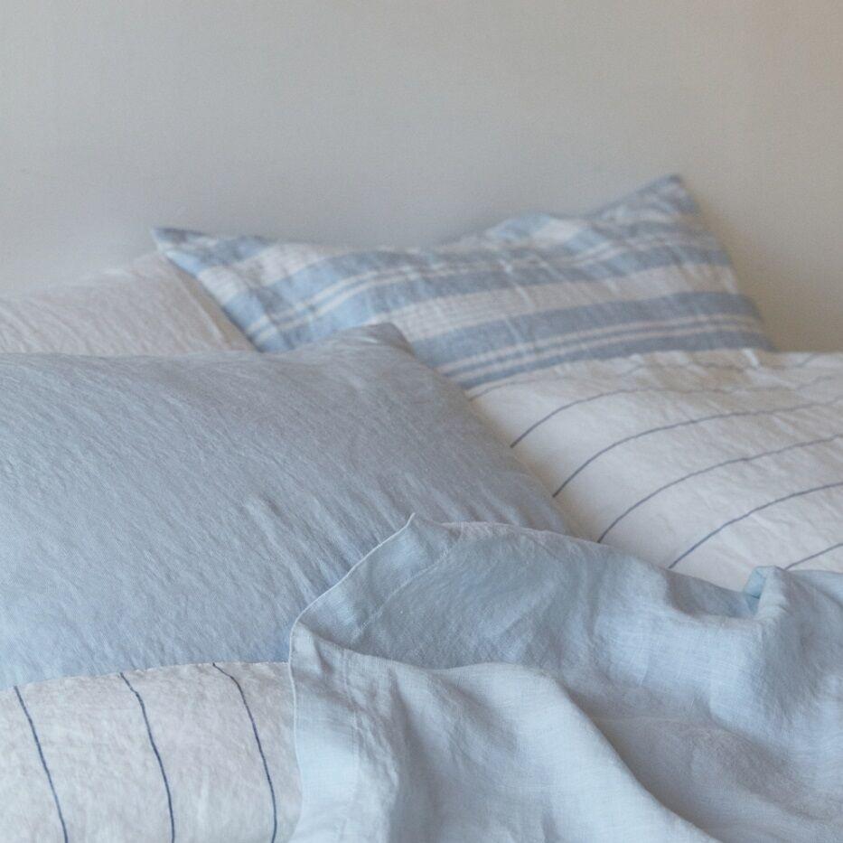French linen in Blue Depths Bedding