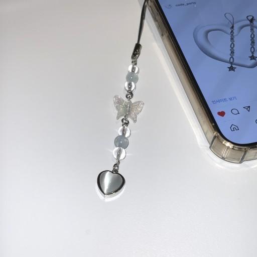 heart keyring 써지컬 비즈 나비 행운 키링