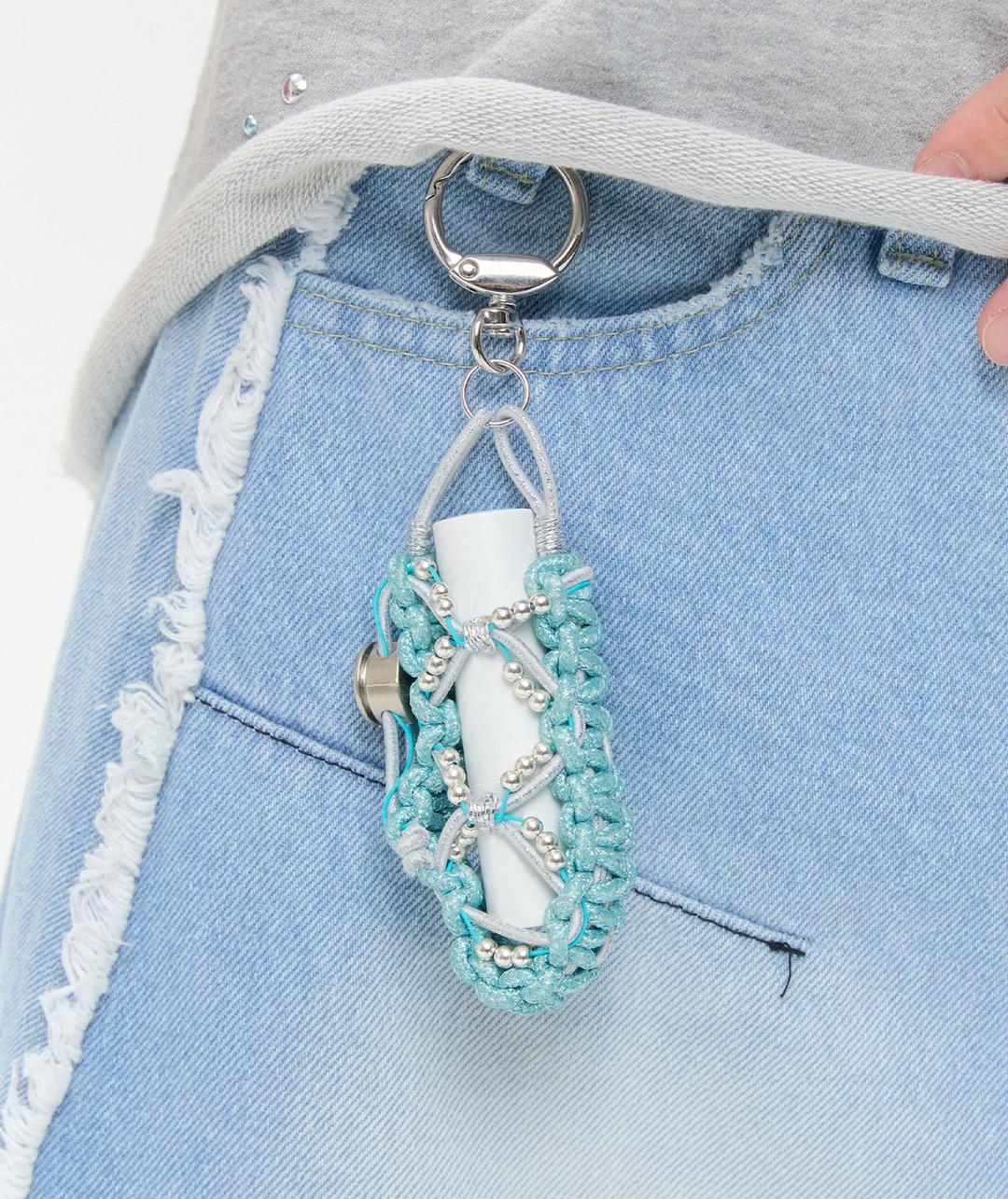 Glitter Weave Lip Holder [Blue]