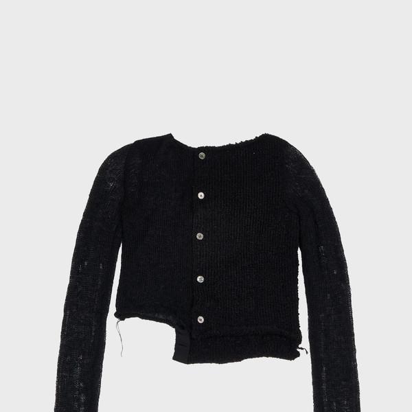 paneled reversible cardigan