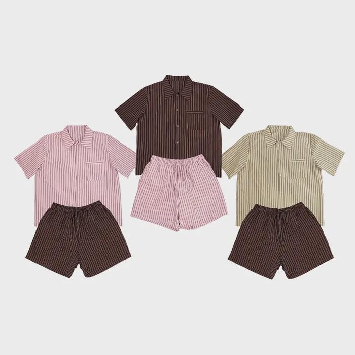 [double nod.] 더블노드 반팔 파자마 홈웨어 SHIRTS & SHORTS (3 colors)