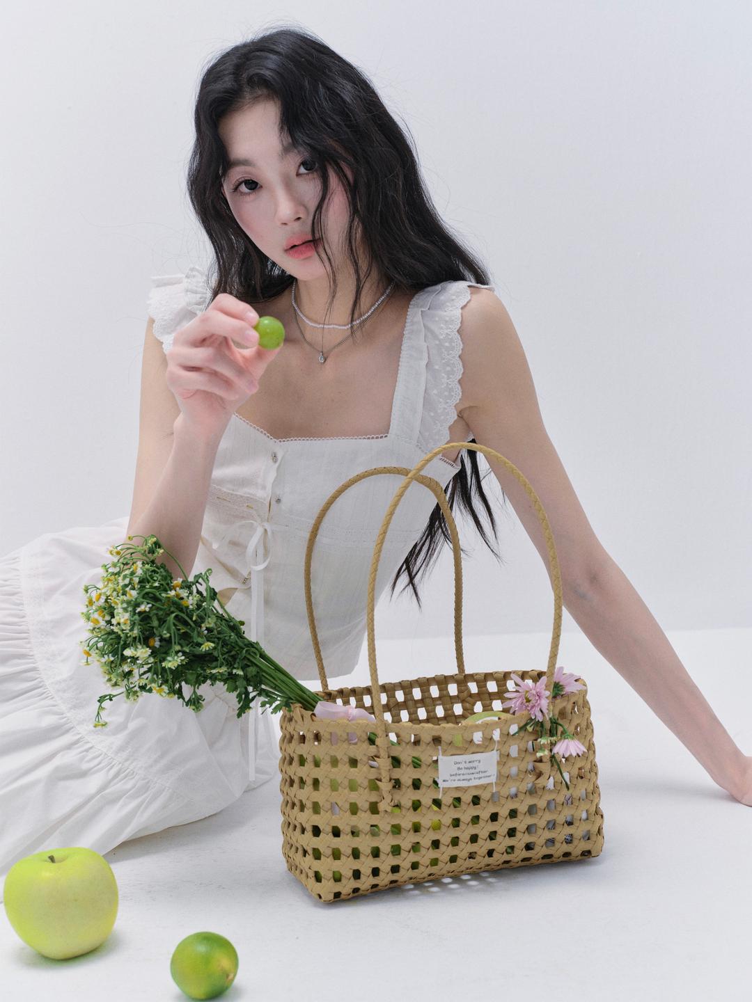 [FRAGILE HEART] Chiffon Cake Lace Two-Piece Set Up (Top)