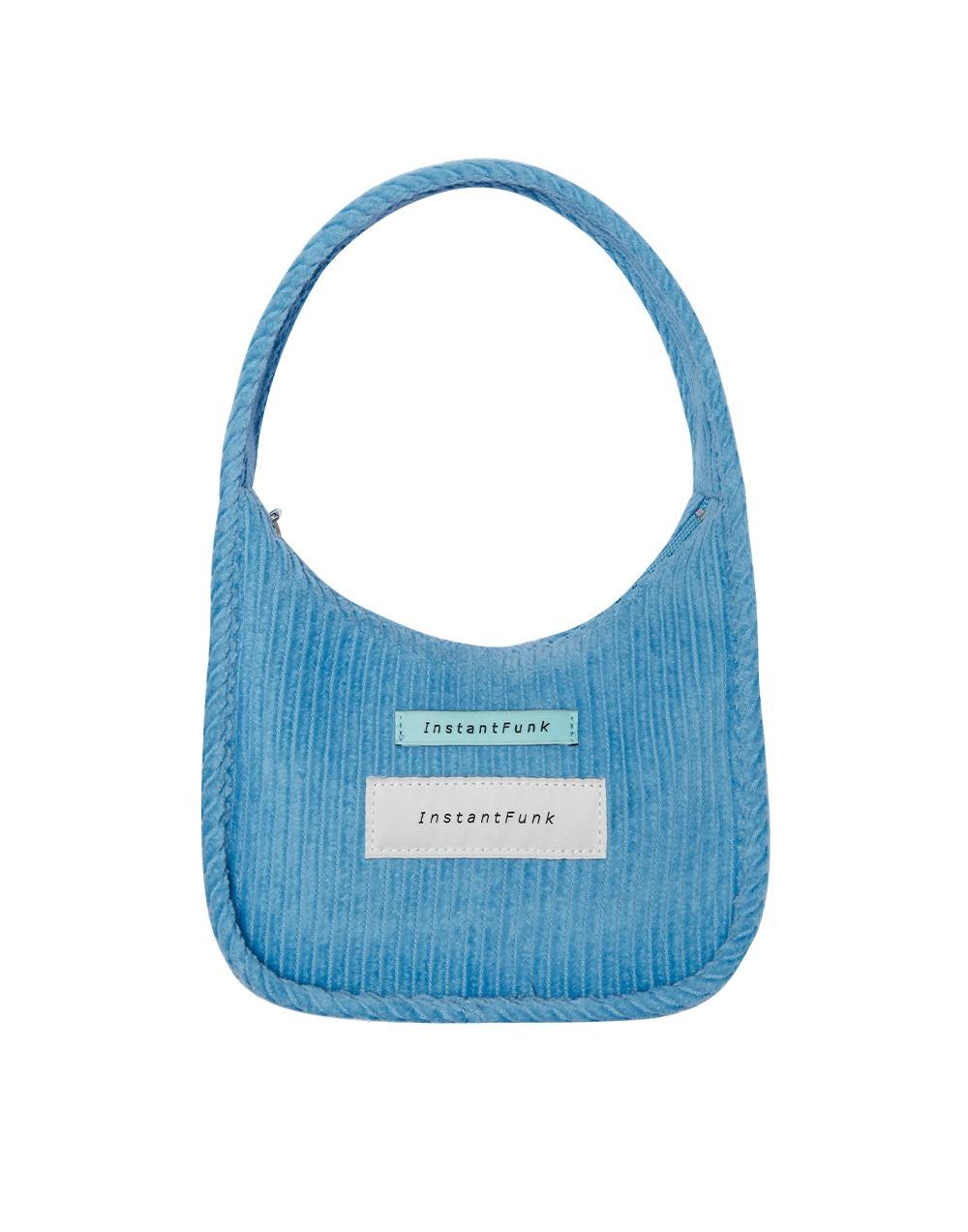 코듀로이 미니백 - 블루