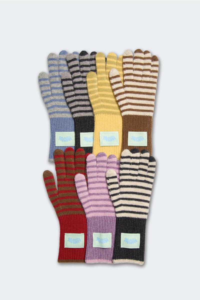 [단독 60% EVENT] FINGERHOLE STRIPE GLOVES - 7COLOR
