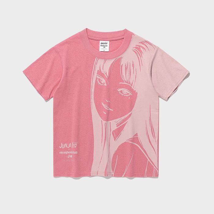 JUNJI ITO MANIAC TOMIE SILHOUETTE MINI TEE_PINK(NG2FMFT580B)