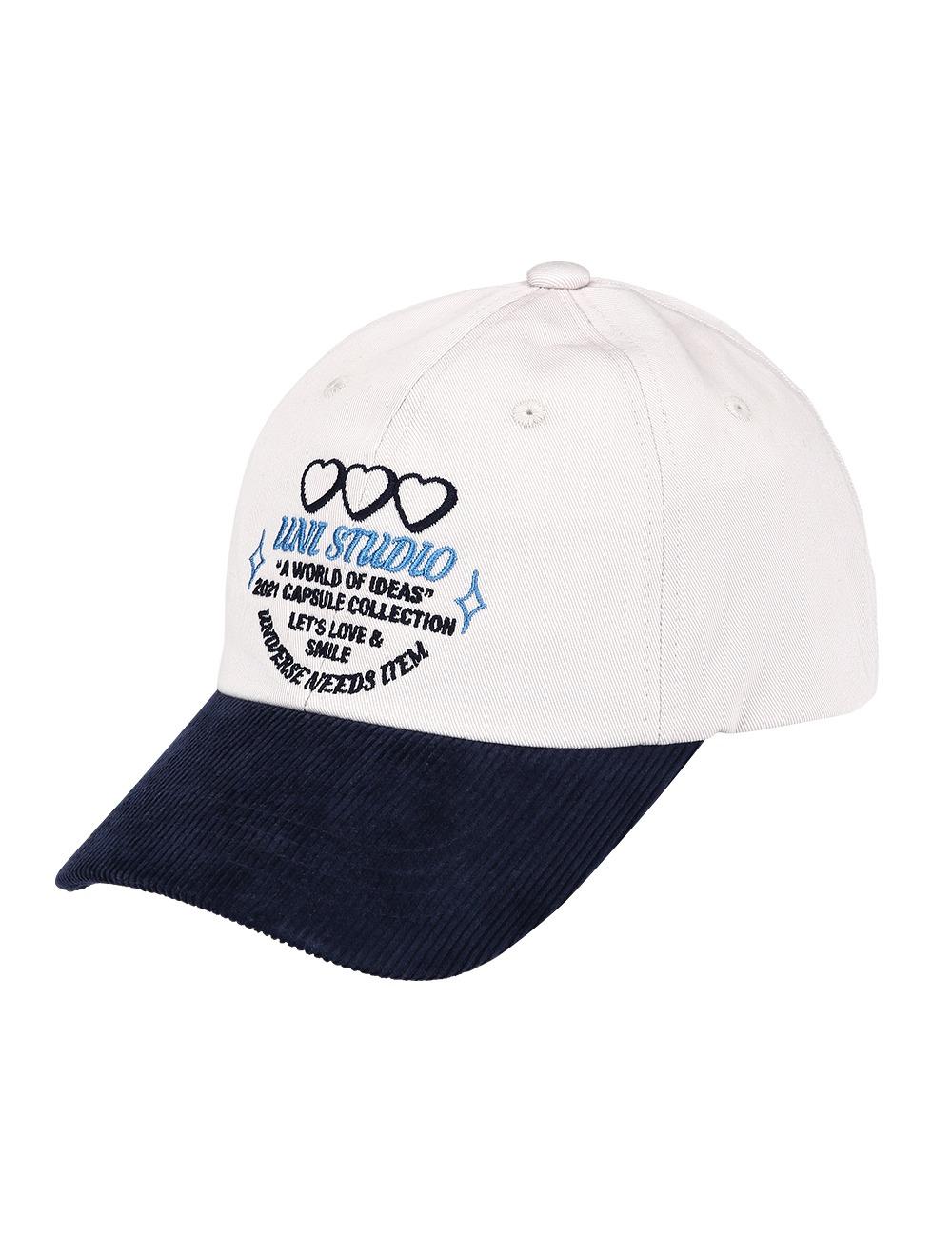 UNI HEART BALL CAP (LIGHT GREY)