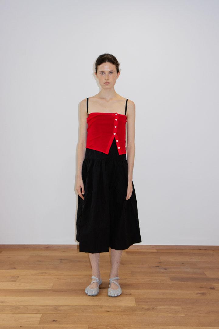 (SUSUMU) LYOCELL WOOL BANDEAU | red