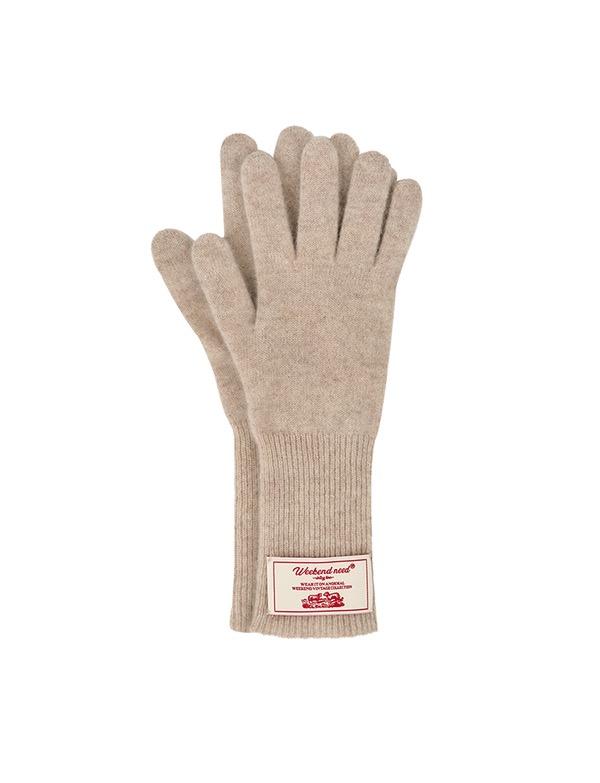 CASHMERE 100% GLOVES-BEIGE